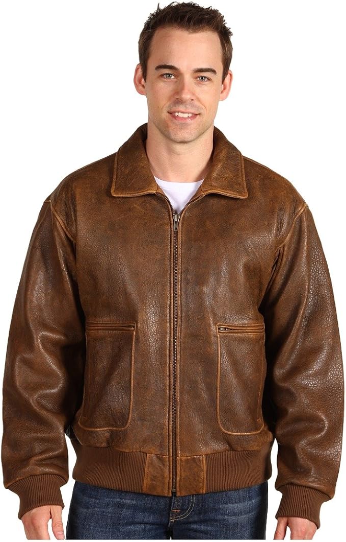 scully 男式复古飞行员夹克 - 714-12